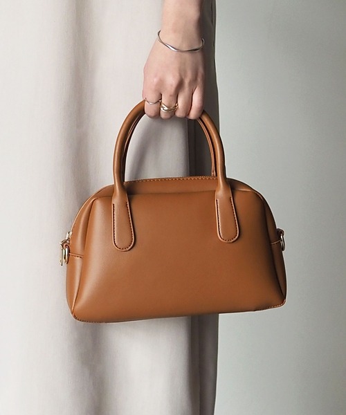 Riberry(リベリー)の「ワイドスクエアミニボストンバッグ(ボストンバッグ・レディース・ホワイト/ブラック/ブラウン/ダークブラウン・FREE)」の4枚目の写真