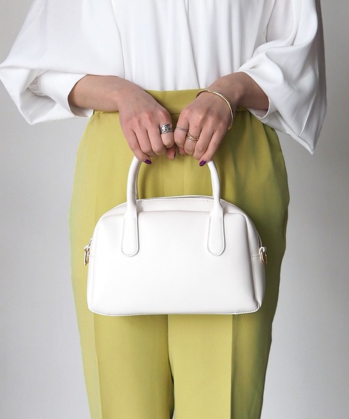 Riberry(リベリー)の「ワイドスクエアミニボストンバッグ(ボストンバッグ・レディース・ホワイト/ブラック/ブラウン/ダークブラウン・FREE)」の5枚目の写真