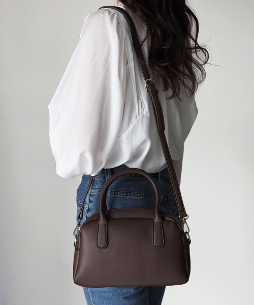 Riberry(リベリー)の「ワイドスクエアミニボストンバッグ(ボストンバッグ・レディース・ホワイト/ブラック/ブラウン/ダークブラウン・FREE)」の7枚目の写真