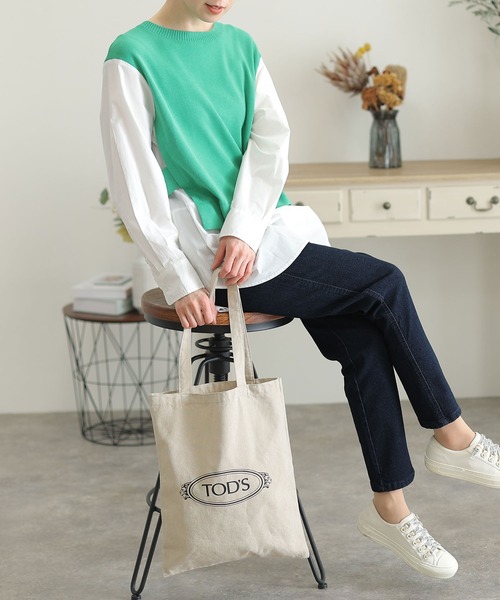 ElegChic(エレグシック)の「ストレッチデニムアンダーパンツ(デニムパンツ・レディース・ネイビー/ブルー・M/L/XL/4L/3L)」の1枚目の写真
