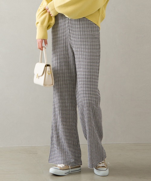 SpRay（スプレイ）の「ギンガムシャ－リングチェックストレ－トパンツ（その他パンツ・レディース・ブラック×ホワイト/グリーン/ブラック系その他/オレンジ系その他・FREE）」の7枚目の写真