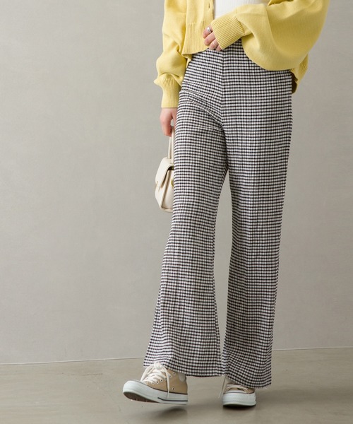 SpRay（スプレイ）の「ギンガムシャ－リングチェックストレ－トパンツ（その他パンツ・レディース・ブラック×ホワイト/グリーン/ブラック系その他/オレンジ系その他・FREE）」の8枚目の写真