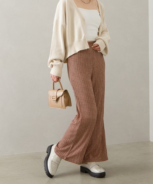 SpRay（スプレイ）の「ギンガムシャ－リングチェックストレ－トパンツ（その他パンツ・レディース・ブラック×ホワイト/グリーン/ブラック系その他/オレンジ系その他・FREE）」の11枚目の写真