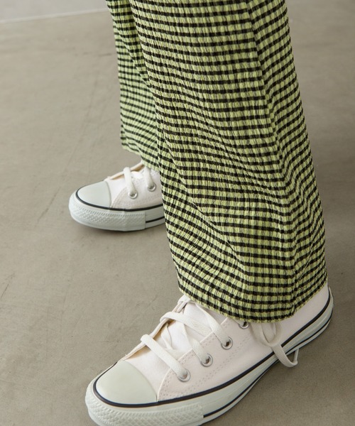 SpRay（スプレイ）の「ギンガムシャ－リングチェックストレ－トパンツ（その他パンツ・レディース・ブラック×ホワイト/グリーン/ブラック系その他/オレンジ系その他・FREE）」の17枚目の写真