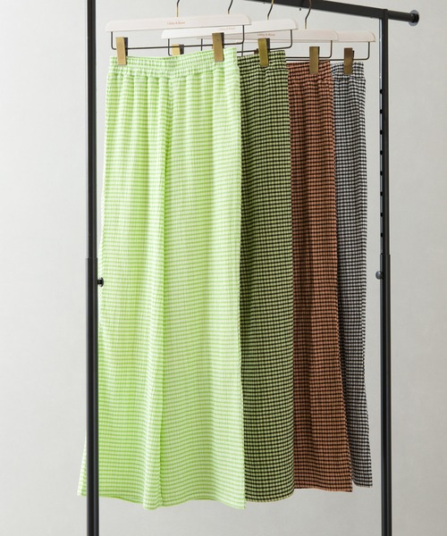 SpRay（スプレイ）の「ギンガムシャ－リングチェックストレ－トパンツ（その他パンツ・レディース・ブラック×ホワイト/グリーン/ブラック系その他/オレンジ系その他・FREE）」の18枚目の写真