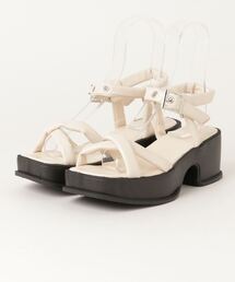 E.TOKYO（イートーキョー）の「E.TOKYO /スクエアトゥ厚底サンダル (80TONG)（サンダル）」