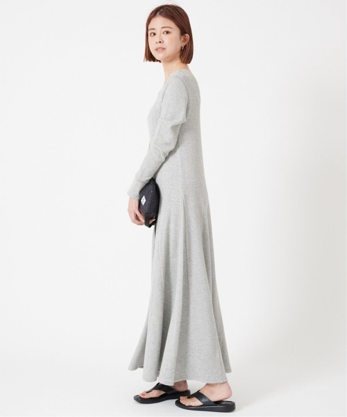 U by SPICK&SPAN(ユーバイスピックアンドスパン)の「≪追加≫サーマルドレス2◆(ワンピース・レディース・グレー/アイボリー・FREE)」の7枚目の写真