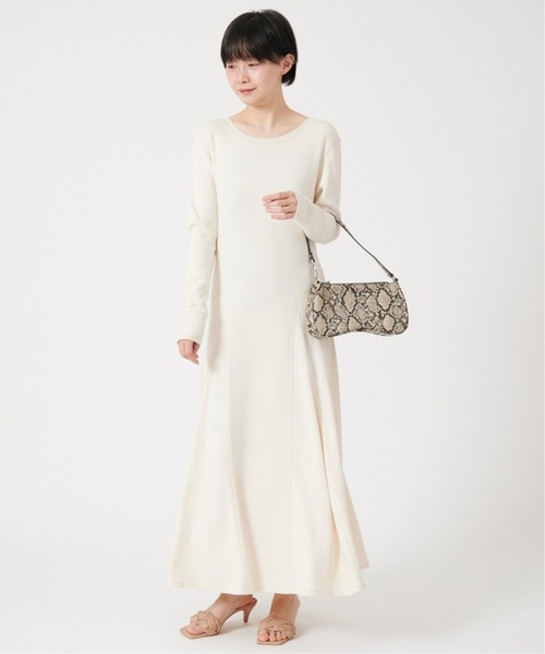 U by SPICK&SPAN(ユーバイスピックアンドスパン)の「≪追加≫サーマルドレス2◆(ワンピース・レディース・グレー/アイボリー・FREE)」の12枚目の写真