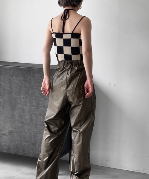 Solace（ソレイス）の「チェッカー柄ベアトップ（チューブトップ・レディース・ベージュ/ホワイト・FREE）」の15枚目の写真