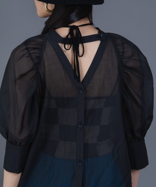 Solace（ソレイス）の「チェッカー柄ベアトップ（チューブトップ・レディース・ベージュ/ホワイト・FREE）」の20枚目の写真