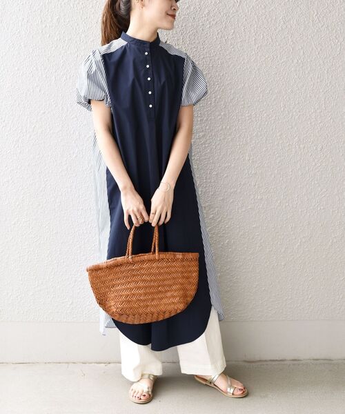 SHIPS(シップス)の「*〈手洗い可能〉ストレッチコンビネーションバルーンスリーブワンピース◆(ワンピース・レディース・ライトグレー/ブラック/ネイビー/オフホワイト/ダークグレー・SMALL/MEDIUM)」の5枚目の写真