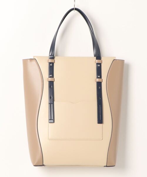 Casselini（キャセリーニ）の「【Casselini / キャセリーニ】リップルトートバッグ（トートバッグ・レディース・ベージュ/ブラック・FREE）」の3枚目の写真