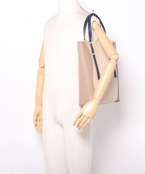 Casselini（キャセリーニ）の「【Casselini / キャセリーニ】リップルトートバッグ（トートバッグ・レディース・ベージュ/ブラック・FREE）」の6枚目の写真