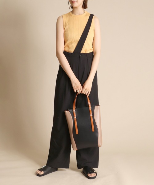 Casselini（キャセリーニ）の「【Casselini / キャセリーニ】リップルトートバッグ（トートバッグ・レディース・ベージュ/ブラック・FREE）」の7枚目の写真