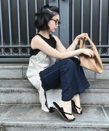 LILY BROWN | 【Lingerie】サテンレース／サイドスリットキャミワンピース(ワンピース)