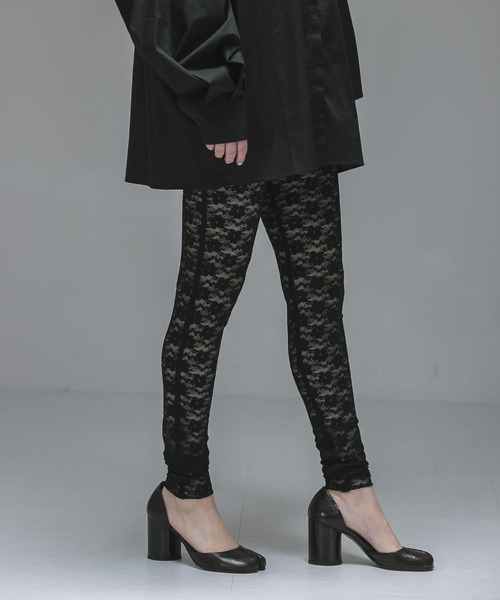 URBAN RESEARCH（アーバンリサーチ）の「ambiguous　Lace Long Leggings（レギンス/スパッツ・レディース・ブラック/ホワイト・FREE）」の3枚目の写真