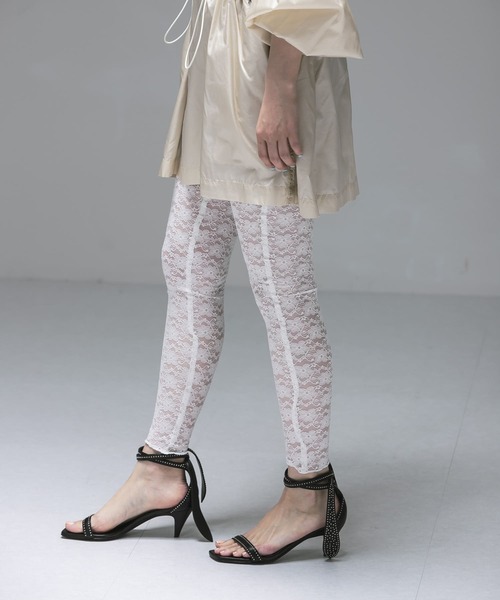 URBAN RESEARCH（アーバンリサーチ）の「ambiguous　Lace Long Leggings（レギンス/スパッツ・レディース・ブラック/ホワイト・FREE）」の9枚目の写真