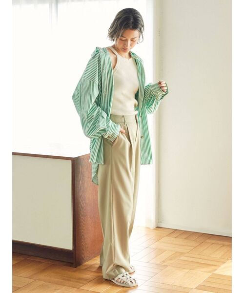 Ungrid（アングリッド）の「センタープレスルーズパンツ（その他パンツ・レディース・チャコールグレー/グリーン/ベージュ・SMALL/MEDIUM）」の15枚目の写真