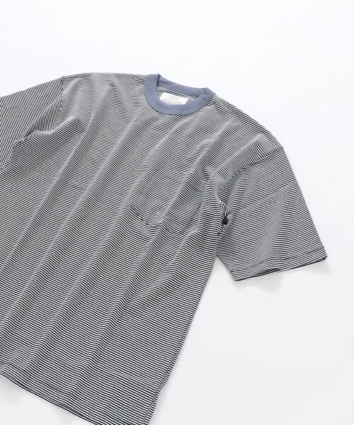 SHIPS any（シップス エニィ）の「*SHIPS any: 【ユニセックス】USAコットン マイクロボーダー リンガーネック 半袖 Tシャツ◇（Tシャツ/カットソー・メンズ・ネイビー/グレー/ブルー系/レンガ/グリーン/ダークブルー・SMALL/MEDIUM/LARGE/X-LARGE）」の14枚目の写真