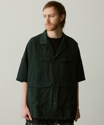 【UNSELDs アンセルズ】ドロップショルダーS/Sミリタリーシャツ