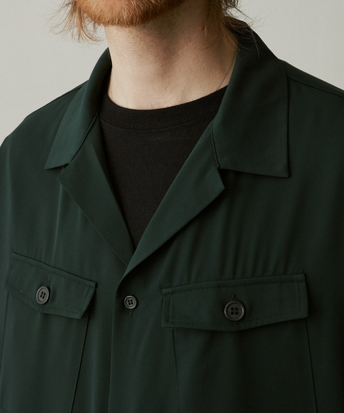 UNSELDs（アンセルズ）の「【UNSELDs アンセルズ】ドロップショルダーS/Sミリタリーシャツ（シャツ/ブラウス・メンズ・ダークグリーン/イエロー/ブラック・M/L）」の13枚目の写真
