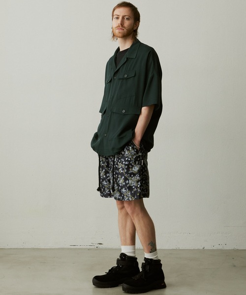 UNSELDs（アンセルズ）の「【UNSELDs アンセルズ】ドロップショルダーS/Sミリタリーシャツ（シャツ/ブラウス・メンズ・ダークグリーン/イエロー/ブラック・M/L）」の18枚目の写真