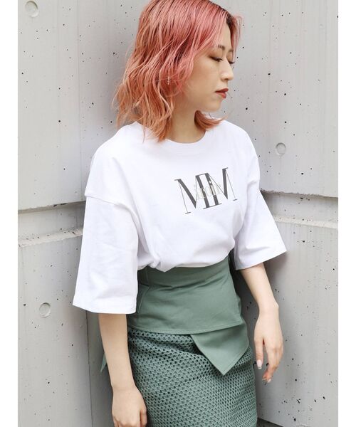 MURUA（ムルーア）の「MIROIR Tシャツ（Tシャツ/カットソー・レディース・ホワイト/その他1・FREE）」の6枚目の写真