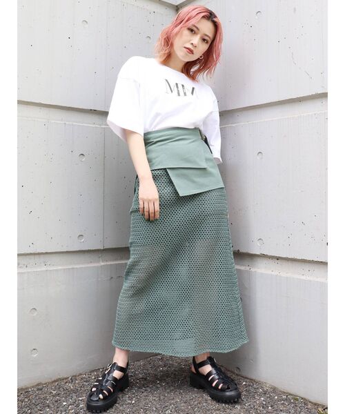 MURUA（ムルーア）の「MIROIR Tシャツ（Tシャツ/カットソー・レディース・ホワイト/その他1・FREE）」の7枚目の写真