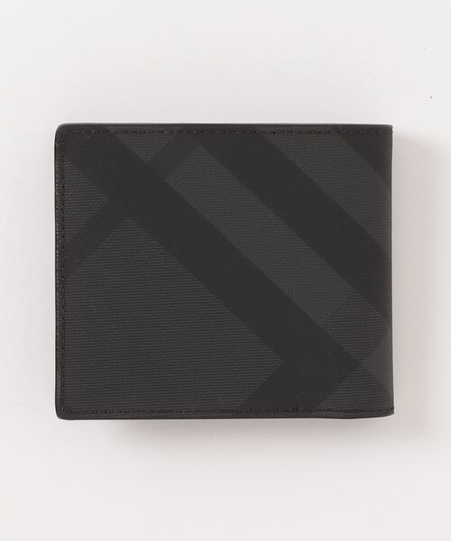 BURBERRY（バーバリー）の「BURBERRY BILL COIN LONDON CHECK BIFOLD WALLET バーバリー ロンドンチェック 二つ折り財布（財布・メンズ・チャコール・FREE）」の2枚目の写真