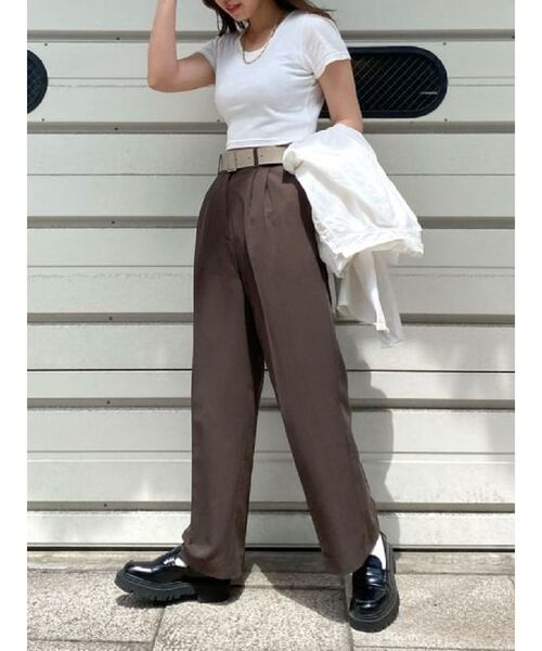 EVRIS（エヴリス）の「BASICシンプルショートTEE（Tシャツ/カットソー・レディース・ホワイト/グリーン/パープル/ブラック・FREE）」の8枚目の写真