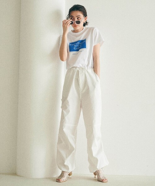 MATURED（マチュアード）の「【MATURED/マチュアード】パラシュートパンツ（その他パンツ・レディース・ホワイト/ブラック・1/2）」の5枚目の写真