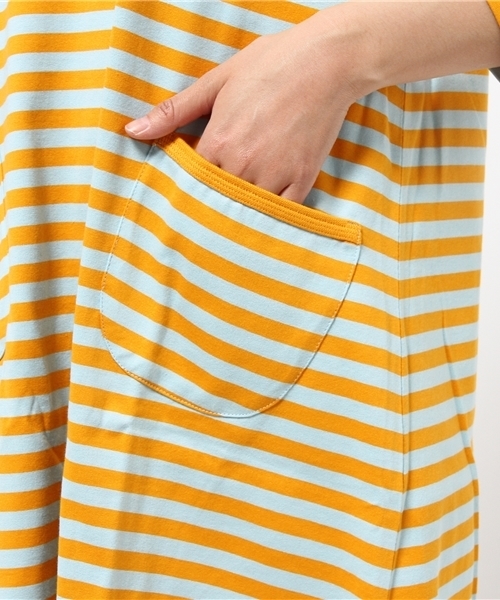 marimekko（マリメッコ）の「marimekko / tiiaボーダーワンピース（ワンピース・レディース・オレンジ/イエロー・X-SMALL）」の12枚目の写真