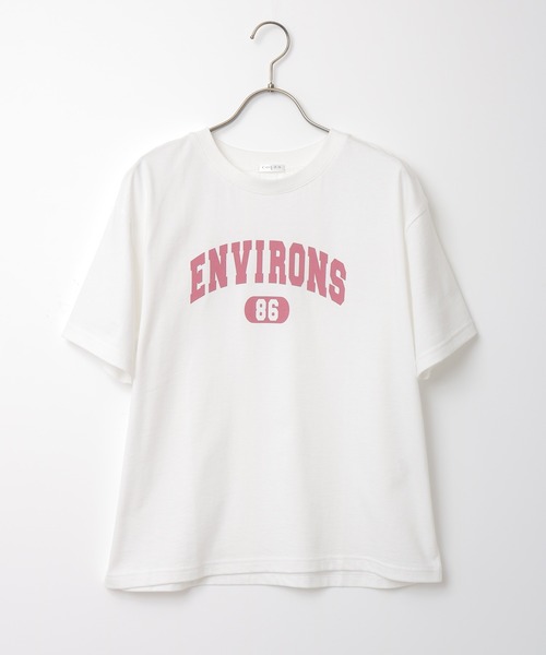 Honeys（ハニーズ）の「カレッジロゴＴシャツ（Tシャツ/カットソー・レディース・パープル/グリーン/ブラウン/ブラック/ホワイト・S/L/M）」の17枚目の写真