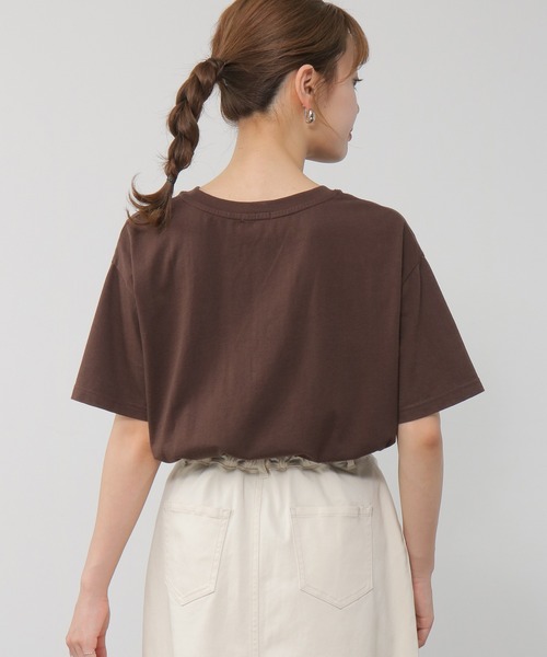 Honeys（ハニーズ）の「カレッジロゴＴシャツ（Tシャツ/カットソー・レディース・パープル/グリーン/ブラウン/ブラック/ホワイト・S/L/M）」の18枚目の写真
