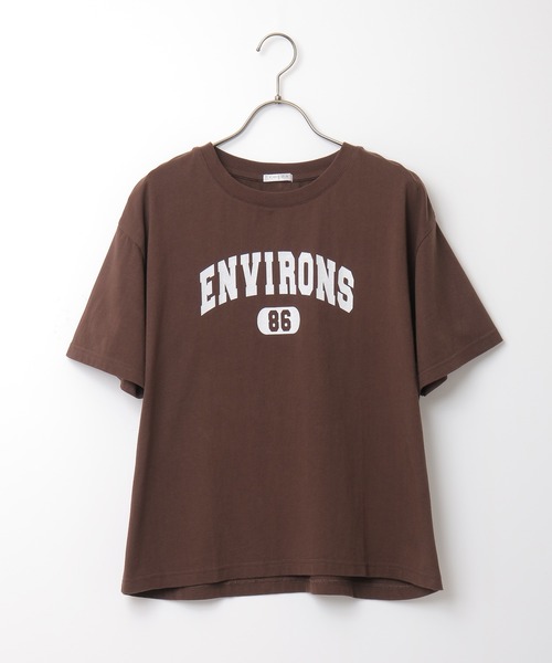 Honeys（ハニーズ）の「カレッジロゴＴシャツ（Tシャツ/カットソー・レディース・パープル/グリーン/ブラウン/ブラック/ホワイト・S/L/M）」の15枚目の写真