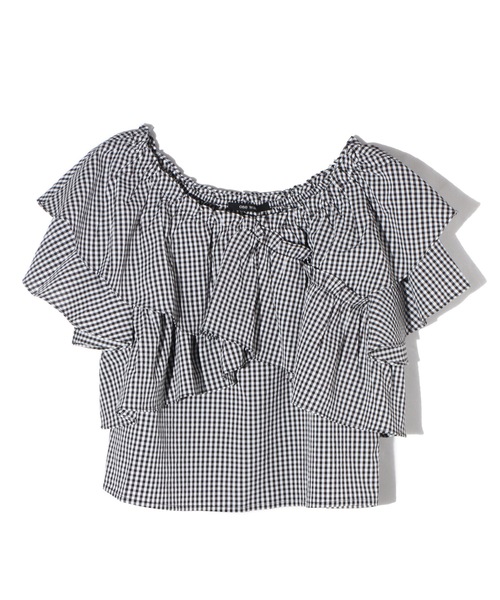 one way（ワンウェイ）の「シャーリングクロスブラウス（シャツ/ブラウス・レディース・ホワイト/ブラック/ライトグリーン/ライトブラウン・FREE）」の9枚目の写真