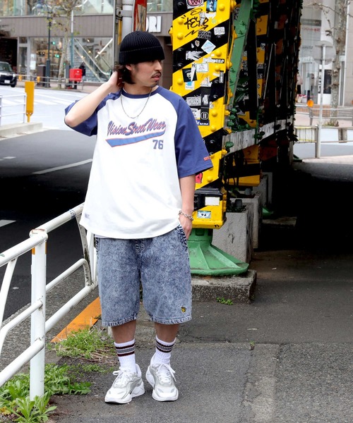 (What it isNt)ART BY MARKGONZALES(ワットイットイズント)の「【(What it isNt)ART BY MARKGONZALES】デニムショーツ(その他パンツ・メンズ・ダークインディゴブルー/オフホワイト/ライトインディゴブルー・M/L/XL)」の9枚目の写真