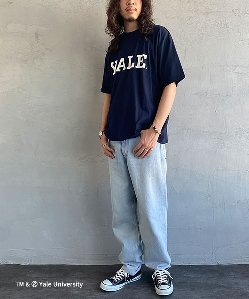 JEANS FACTORY （ジーンズファクトリー）の「[YALE/イェール] 別注 カレッジロゴプリントTシャツ（Tシャツ/カットソー・レディース・ネイビー/ホワイト・XL/L/M）」の11枚目の写真