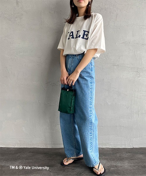 JEANS FACTORY （ジーンズファクトリー）の「[YALE/イェール] 別注 カレッジロゴプリントTシャツ（Tシャツ/カットソー・レディース・ネイビー/ホワイト・XL/L/M）」の17枚目の写真