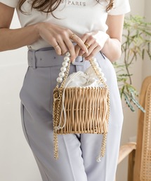 Julia Boutique | パール付きかごバッグ/22174(かごバッグ)