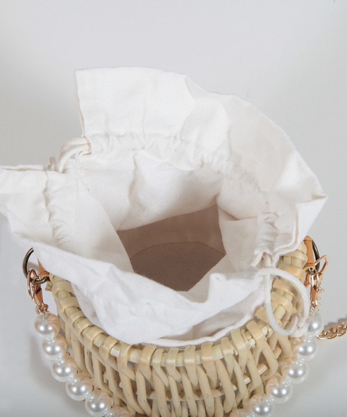 Julia Boutique(ジュリアブティック)の「パール付きかごバッグ/22174(かごバッグ・レディース・ベージュ・ONE)」の13枚目の写真