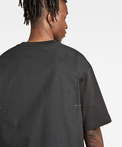 G-STAR(ジースター)の「UTILITY MIX BOXY T-SHIRT/バックプリント/ロゴT/オーバーサイズ(Tシャツ/カットソー・メンズ・ライトグレー/ダークブラック/ライトグリーン・SMALL/MEDIUM/LARGE/X-SMALL/X-LARGE)」の6枚目の写真