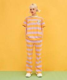 PUNYUS | ボーダーフレアパンツ(スウェットパンツ)