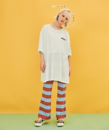PUNYUS | ボーダーフレアパンツ(スウェットパンツ)