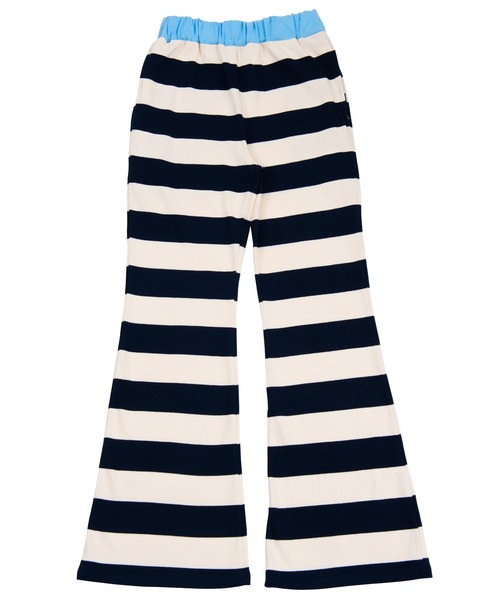 PUNYUS（プニュズ）の「ボーダーフレアパンツ（スウェットパンツ・レディース・オフホワイト/グリーン/オレンジ/ブルー/レッド/ブラック/ピンク・4/2/3/1）」の20枚目の写真