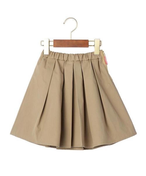 green label relaxing（グリーンレーベルリラクシング）の「【KIDS】ポイントファスナーボリュームスカート◆（スカート・キッズ・ブラック/ベージュ・95/105/135/125/115）」の2枚目の写真