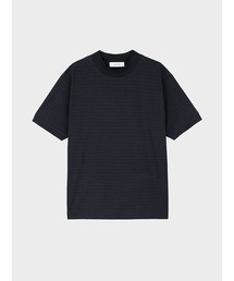 AOURE（アウール）の「和紙マイクロボーダーモックネックTシャツ（T