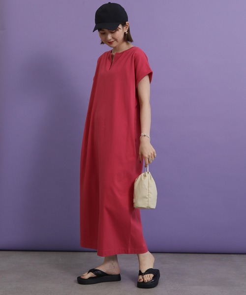 AMERICAN HOLIC(アメリカンホリック)の「スキッパーストレートワンピース(ワンピース・レディース・チャコールグレー/ピンク/ブルー・M/L)」の13枚目の写真