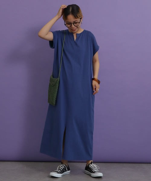 AMERICAN HOLIC(アメリカンホリック)の「スキッパーストレートワンピース(ワンピース・レディース・チャコールグレー/ピンク/ブルー・M/L)」の12枚目の写真