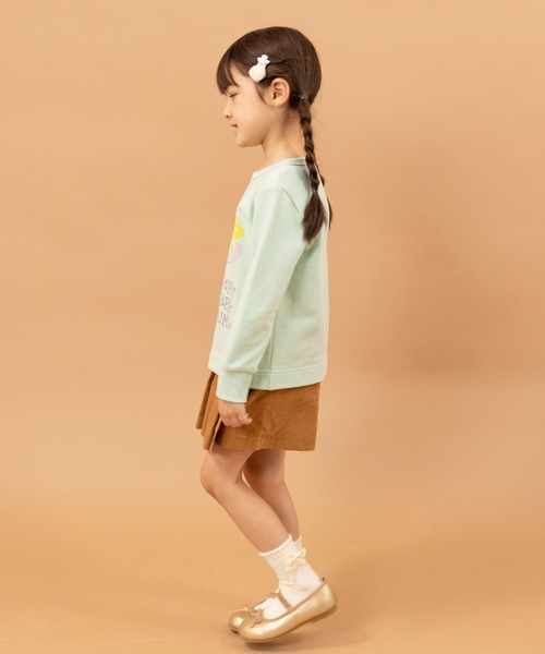 KP（ケーピー）の「日本製/mimiちゃんバルーンプリントと刺しゅうのミニ裏毛トレーナー(100～130cm)（スウェット・キッズ・ピンク/ミント/杢グレー・120cm/130cm/110cm/100cm）」の8枚目の写真